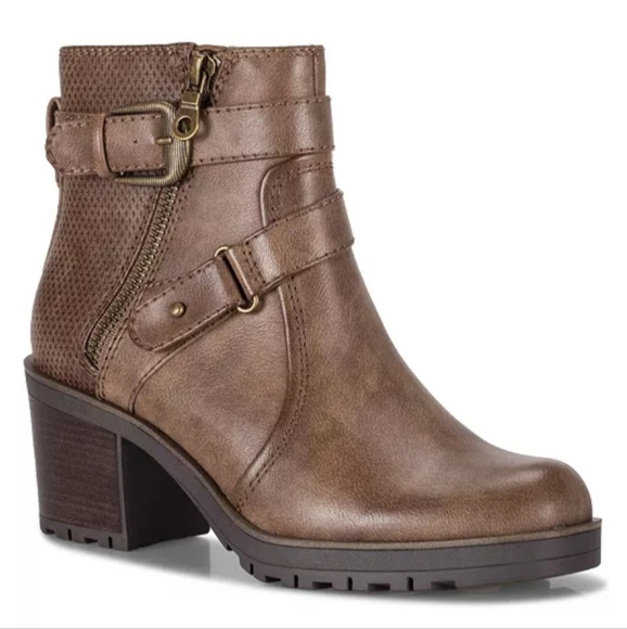 BareTraps Shoes - Baretraps Towanda Lug Sole Booties Brown Mushroom -7.5